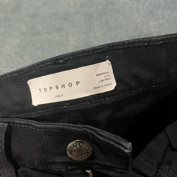 TOPSHOP black high rise skinny jeans - Picture 3 of 4